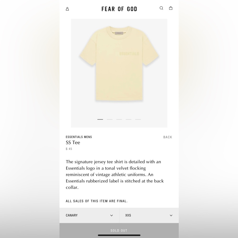 Fear of God Essentials T-Shirt - Picture 2 of 2